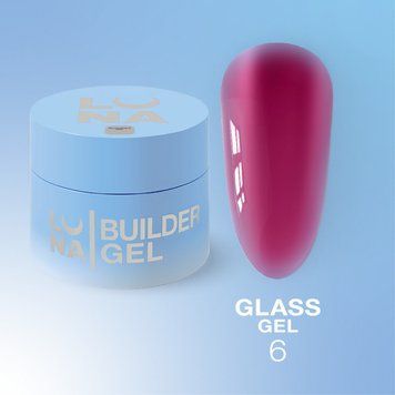 Вітражний гель для нарощування LunaMoon Glass gel №6 000053 фото
