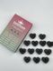 Чорний двосторонній міні баф Nail Buff Heart Mini Дизайнер "серце" 100/180 грит для шліфування нігтьової пластини 007358 фото 2