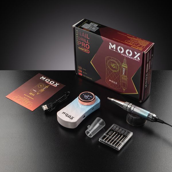 Фрезер Мокс IX11 на 35W &ndash; 45000 об/мин (gradient blue) на аккумуляторе 2000mAh для снятия материала и обработки кутикулы 006742 фото