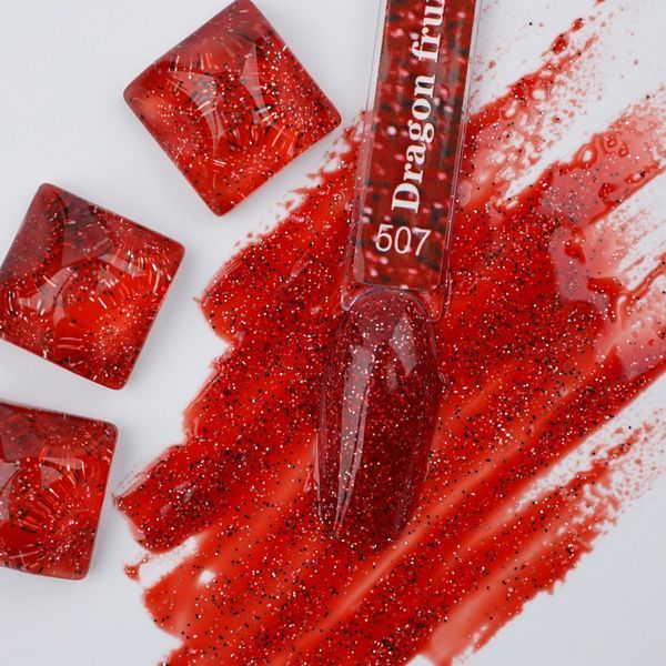 Гель-лак для нігтів Дизайнер Dragon Fruit Gel №507 червоний 9 мл 002404 фото