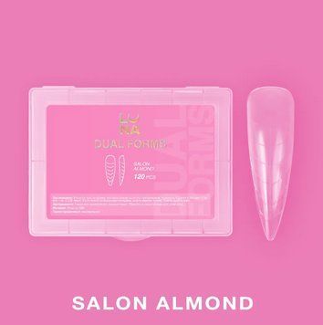 Верхние формы LunaMoon Salon Almond (120 шт/уп) для наращивания ногтей 000127 фото