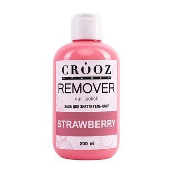Рідина CROOZ Remover (Strawberry) на 200 мл - для зняття гель-лаку, гелю та біогелю 000480 фото