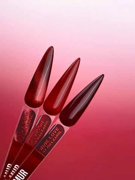 Гель-лак "Кошине око" LunaMoon Color Red Icon By Tina Karol (13 мл) для манікюру та педикюру 001922 фото