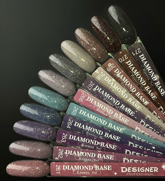 База для гель-лаку Diamond base Дизайнер світловідбивна №270 коричнево-мідна з шиммером 9 мл 004912 фото