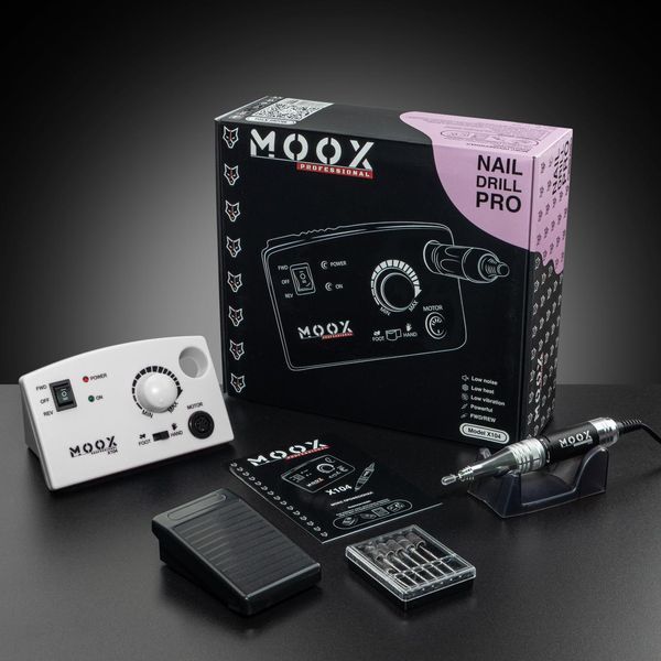 Фрезер Мокс X104 на 65W &ndash; 45000 об/мин (белый/white) для снятия материала и обработки кутикулы 000509 фото