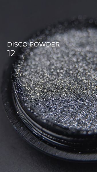 Светоотражающая втирка Чёрный №12 (пигмент) Disco powder Дизайнер для дизайна ногтей 004237 фото