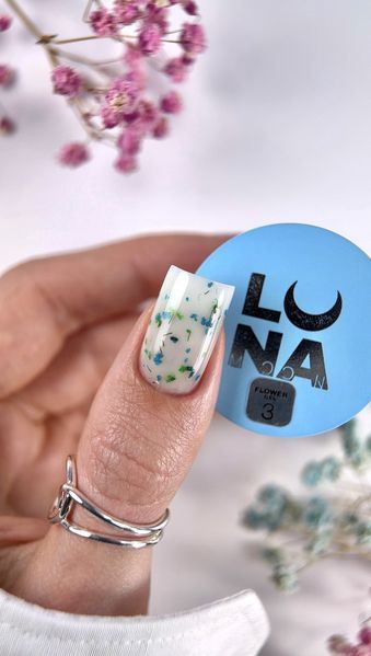 Гель с сухоцветами LUNAMoon Flower Gel №3 на 15 мл для укрепления, выравнивания и наращивания ногтей 003148 фото