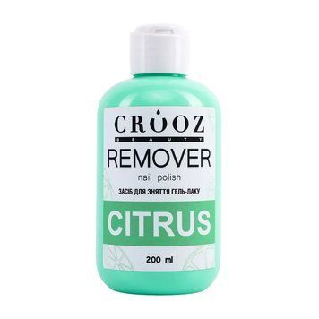 Рідина CROOZ Remover (Citrus) на 200 мл - для зняття гель-лаку, гелю та біогелю 000467 фото
