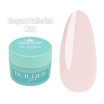 Моделирующий гель Builder Gel Дизайнер (Elegant ballerina R14, 55 мл) для наращивания и укрепления ногтей 008460 фото
