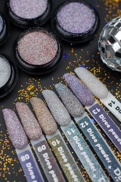 Светоотражающая втирка Чёрный №12 (пигмент) Disco powder Дизайнер для дизайна ногтей 004237 фото