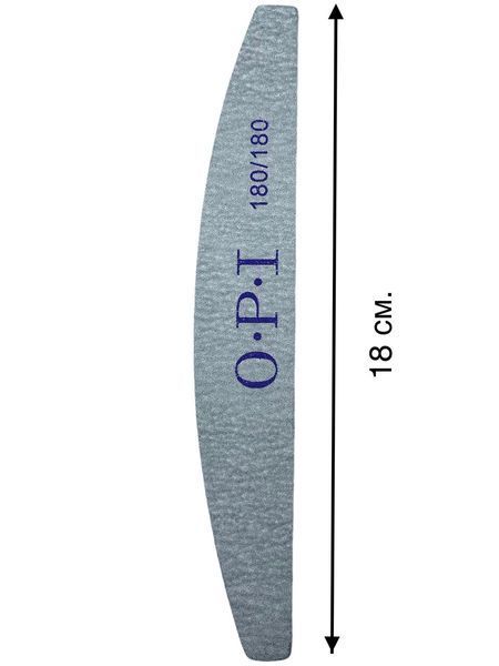 Пилка двухсторонняя полумесяц OPI 180/180 для придания формы ногтям, подготовки к покрытию 006870 фото
