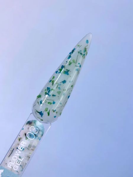 Гель с сухоцветами LUNAMoon Flower Gel №3 на 15 мл для укрепления, выравнивания и наращивания ногтей 003148 фото
