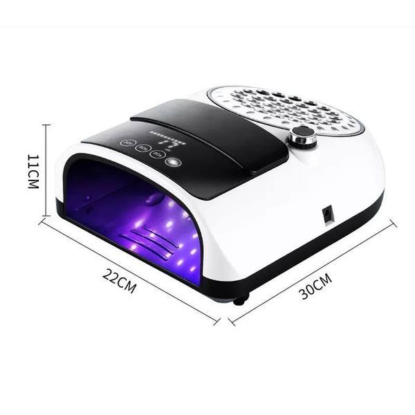 Вытяжка 2в1 BQ-666 Plus 96W (белая) для сушки ногтей гель-лака + лампа 100W 000025 фото