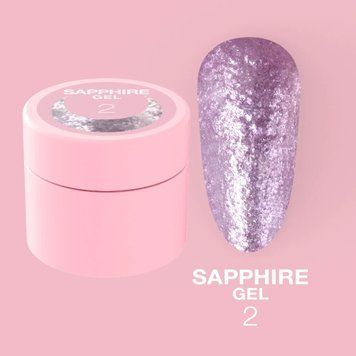 Гель із блискітками LunaMoon Sapphire Gel №2 для дизайну нігтів (5 мл) 005846 фото