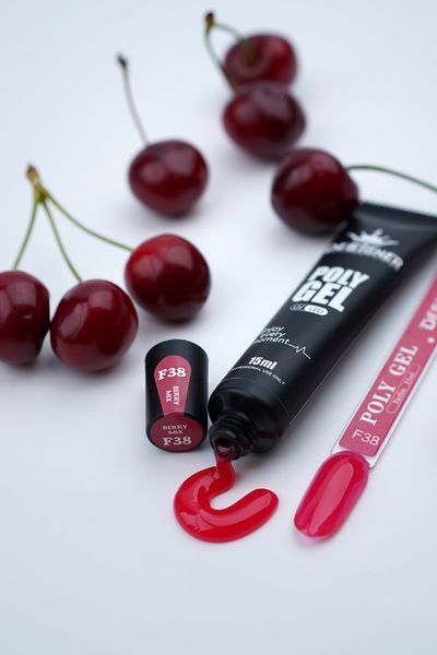 Полігель Дизайнер Berry mix 15 мл для нарощування та зміцнення нігтів F38 008314 фото
