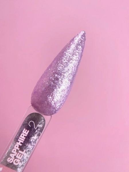 Гель із блискітками LunaMoon Sapphire Gel №2 для дизайну нігтів (5 мл) 005846 фото