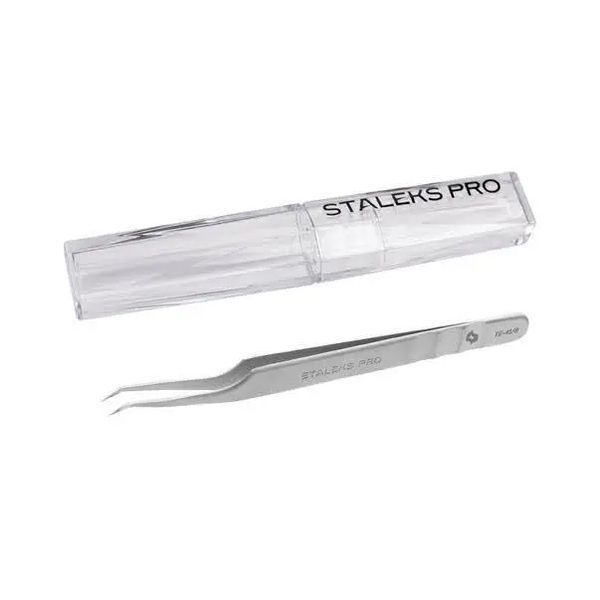 Staleks Expert 41/8 (mini L) - пинцет для наращивания ресниц 002938 фото