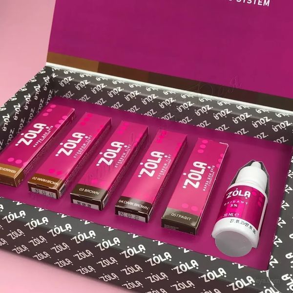 Набір фарб для брів Zola Innovative Coloring System з окислювачем 002901 фото