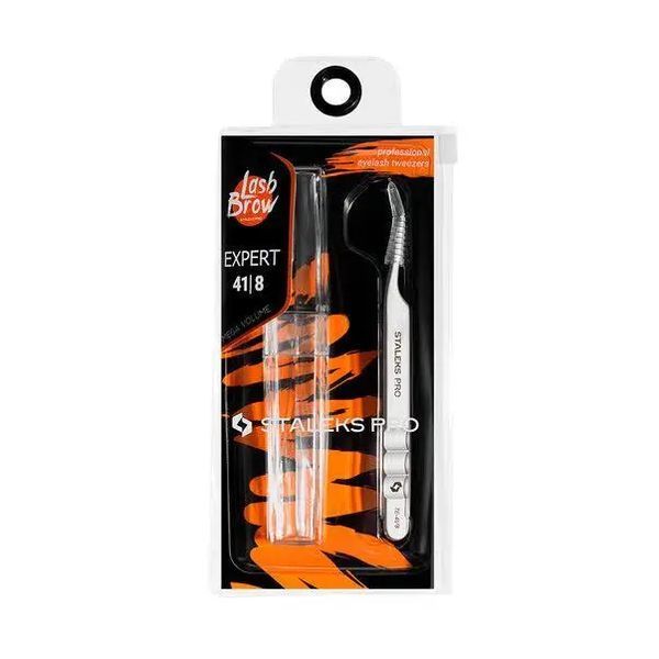 Staleks Expert 41/8 (mini L) - пинцет для наращивания ресниц 002938 фото