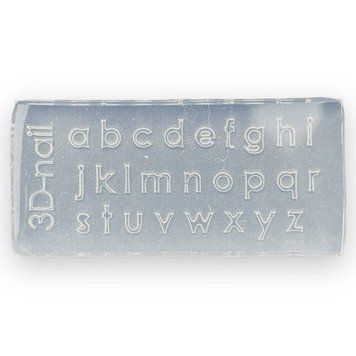 Силиконовые 3D мини-формы Алфавит №38 (молды) 4х2 см для создания фигурок для объёмного дизайна ногтей 008182 фото