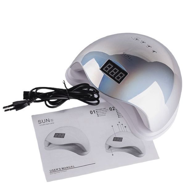 Лампа SUN 5 Chrom UV/LED 48W (серебро) для сушки ногтей, гель-лака 000107 фото