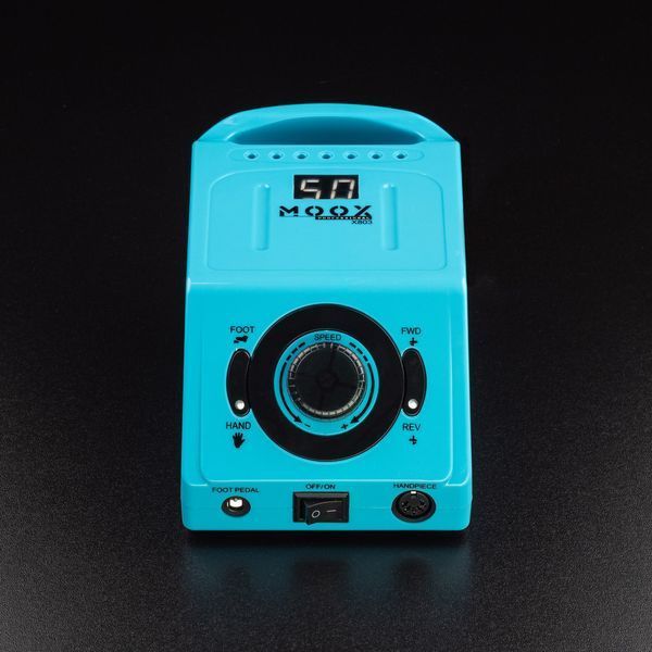 Фрезер Мокс X803 на 70W - 50000 об/хв (бірюзовий/light blue) для зняття матеріалу та обробки кутикули 000677 фото