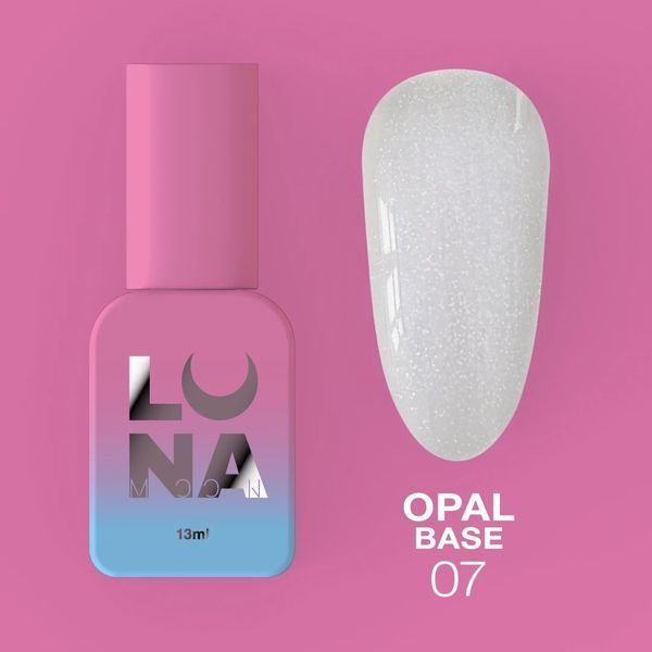 База для гель-лака LunaMoon Opal Base №07 с блестками 13 мл 008951 фото