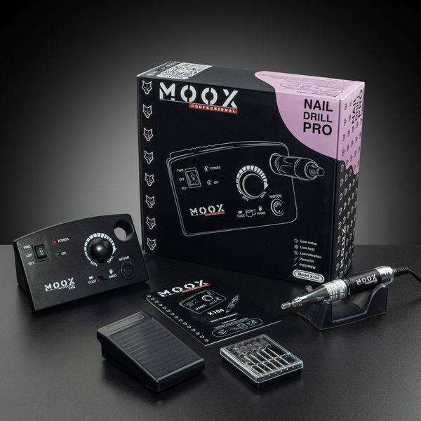 Фрезер Мокс X104 на 65W - 45000 об/мин (черный/black) для снятия материала и обработки кутикулы 000512 фото
