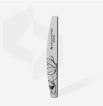 Пилка полумесяц минеральная Staleks Pro 40, 180/240 грит для коррекции формы ногтей, подготовки к покрытию 002811 фото