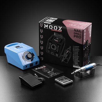 Фрезер Мокс X803 на 70W - 50000 об/мин (синий/sky blue) для снятия материала и обработки кутикулы 000678 фото