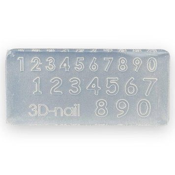 Силиконовые 3D мини-формы Цифры №75 (молды) 4х2 см для создания фигурок для объёмного дизайна ногтей 008183 фото