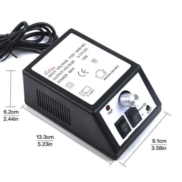 Фрезер Lina Mercedes 2000 на 10W - 20000 об/хв (чорний) для манікюру та педикюру 000346 фото