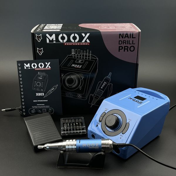 Фрезер Мокс X803 на 70W - 50000 об/хв (синій/sky blue) для зняття матеріалу та обробки кутикули 000678 фото
