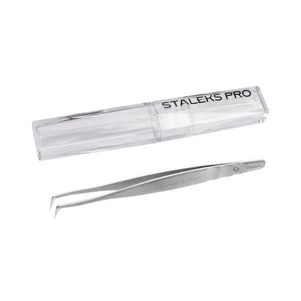 Пинцет Staleks Expert 40/8 (L-образный, 85') для наращивания ресниц 002940 фото
