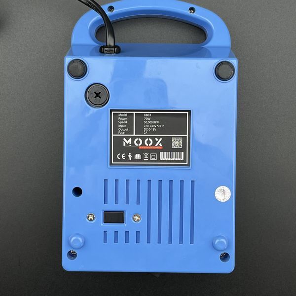 Фрезер Мокс X803 на 70W - 50000 об/хв (синій/sky blue) для зняття матеріалу та обробки кутикули 000678 фото