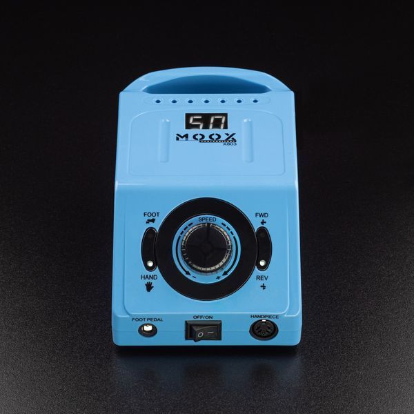 Фрезер Мокс X803 на 70W - 50000 об/хв (синій/sky blue) для зняття матеріалу та обробки кутикули 000678 фото