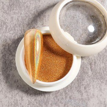 Лазерна втирка золото Solid magic mirror powder для дизайну нігтів 004114 фото