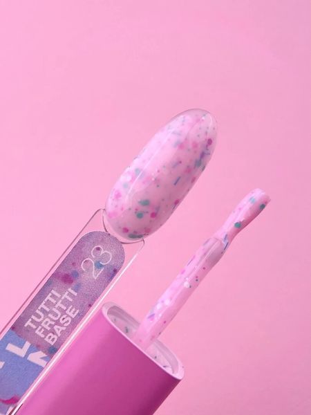 База для гель-лаку LunaMoon Tutti Frutti Base №23 з фігурним конфеті 13 мл 003152 фото