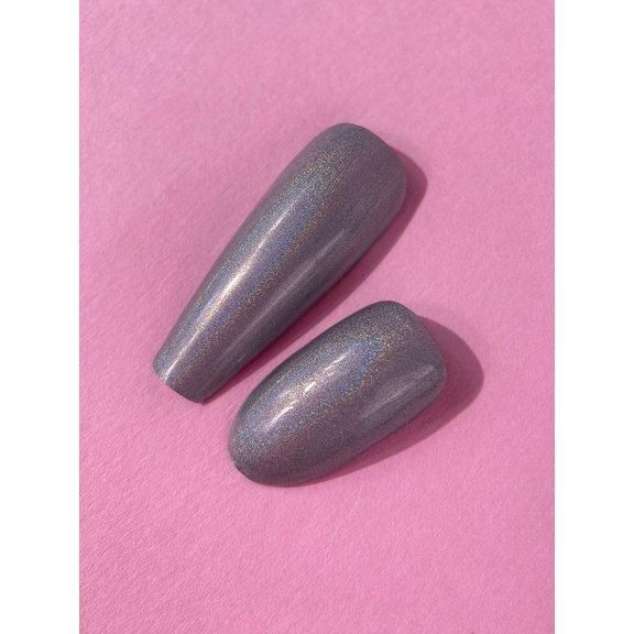 Гель - фарба LUNAMoon Holographic Metallic Gel (металева, голографічна) на 5 мл - для дизайну нігтів 005844 фото