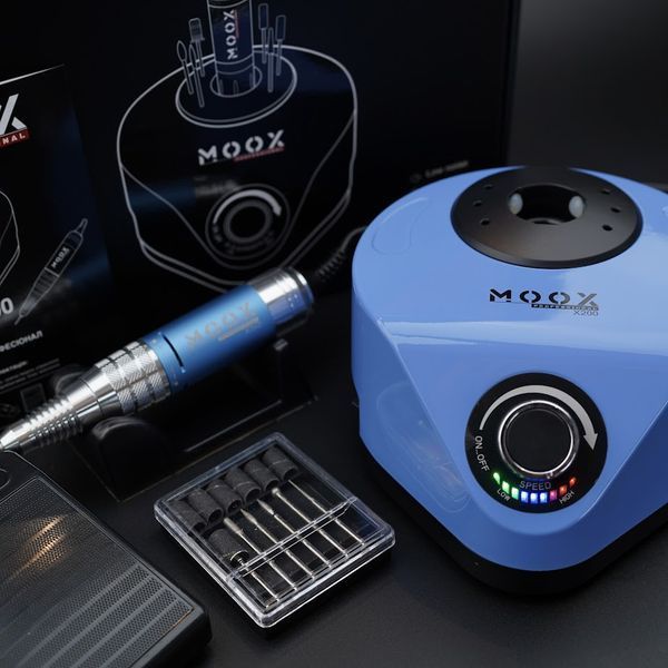 Фрезер Мокс X200 на 70W - 50000 об/хв (синій/sky blue) для манікюру та педикюру 000525 фото