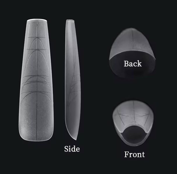 Гелевые типсы 120 шт/уп. Дизайнер Multiforms Fast Gel Tips MT1 для наращивания ногтей 008608 фото
