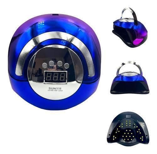 Лампа Sun Y15 Chrom UV/LED 168W (рожевий з синім) з дисплеєм та датчиком руху для гель-лаку та манікюру 000252 фото