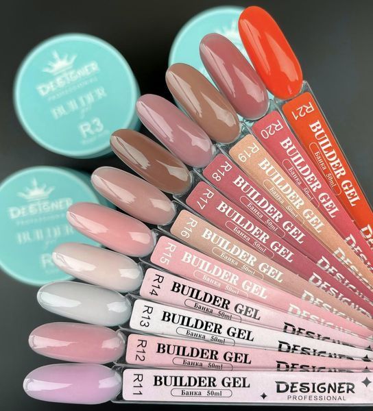 Моделирующий гель Builder Gel Дизайнер (Marzipan cookie R19, 55 мл) для наращивания и укрепления ногтей 008465 фото