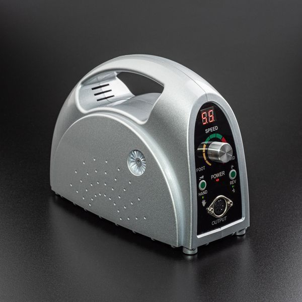 Фрезер Мокс X806 на 80W - 55000 об/хв (срібний/silver) для зняття матеріалу та обробки кутикули 000605 фото