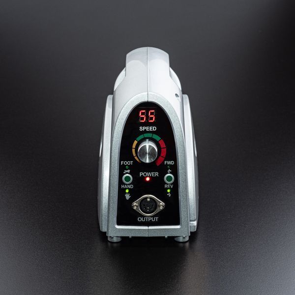 Фрезер Мокс X806 на 80W - 55000 об/хв (срібний/silver) для зняття матеріалу та обробки кутикули 000605 фото