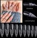 Гелеві типси 120 шт/уп Дизайнер 4D Crystal Fast Gel Tips Stiletto Medium TS1 з шипами для нарощування нігтів 008609 фото 3