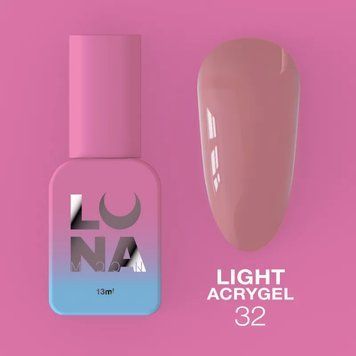 Рідкий гель LUNAMoon Light Acrygel №32 &mdash; 13 мл для зміцнення та дорощування нігтів 001876 фото