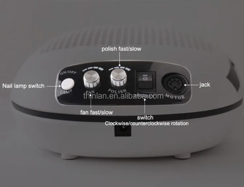 Фрезер-вытяжка SG708 3в1 на 20W - 35000 об/мин (белая) + лампа для маникюра и педикюра 000749 фото