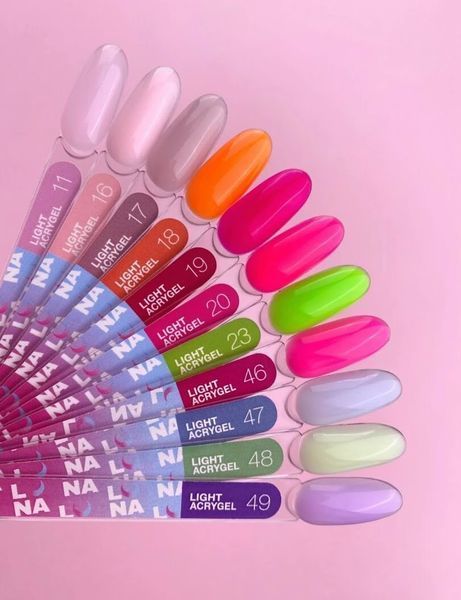 Рідкий гель Light Acrygel LunaMoon №17 (Ніжний нюд) для зміцнення, вирівнювання нігтів, 30 мл 009033 фото