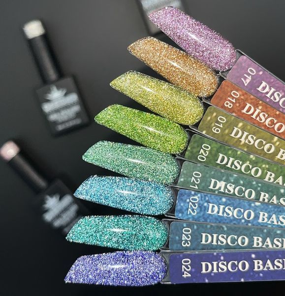 База для гель-лаку Disco color base Дизайнер світловідбивна №20 салатова 9 мл 004758 фото